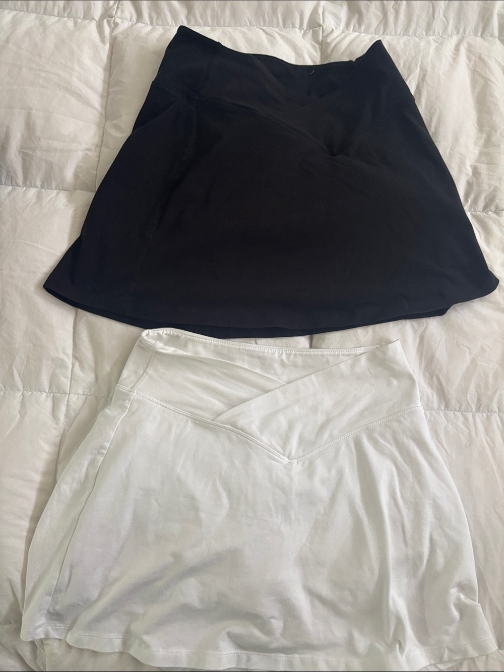 PINK Victoria's Secret Black & White Athletic Skort Set